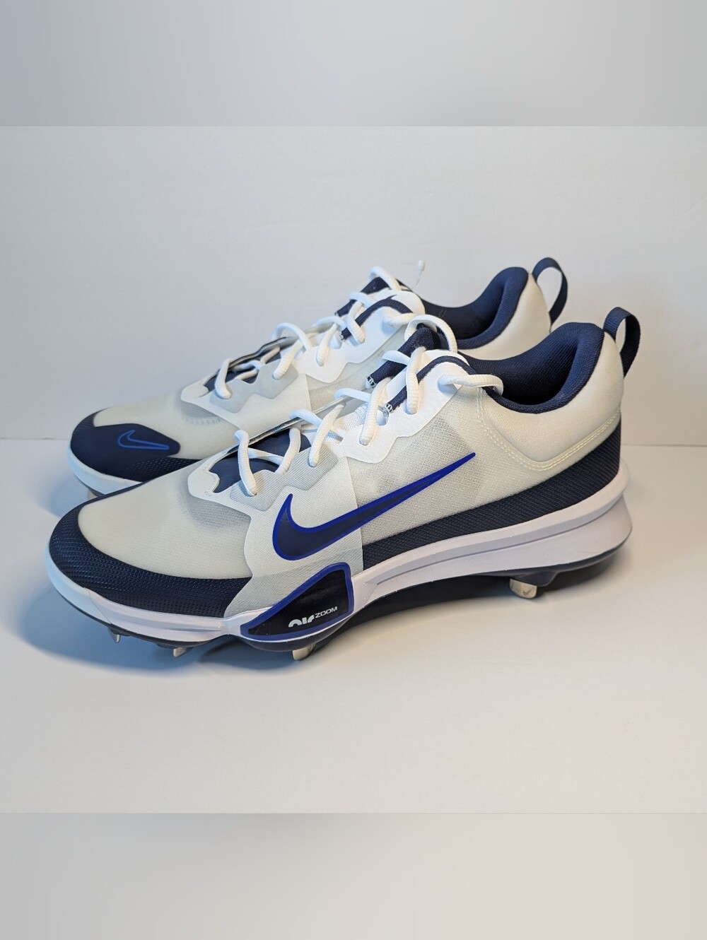 Nike Force Air Zoom Trout 9 Pro Metal Baseball Cleats White FB2907-103 Size 12.5